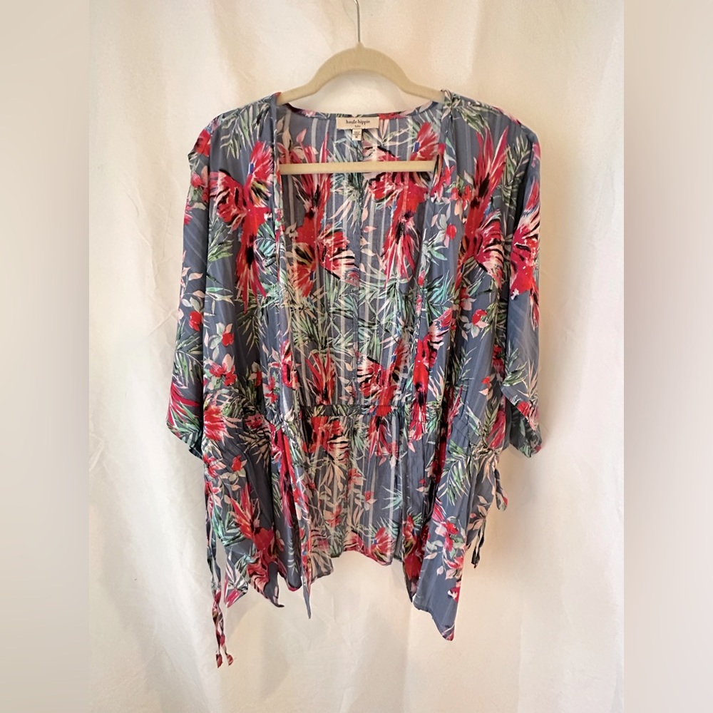 Haute Hippie Tropical Floral Kimono